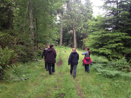 NCLC staff members on a recent tour of the Clear Lake property.