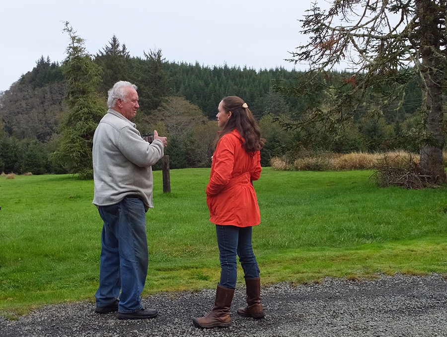 Founding executive director Neal Maine and current executive director Katie Voelke at Circle Creek Conservation Center.